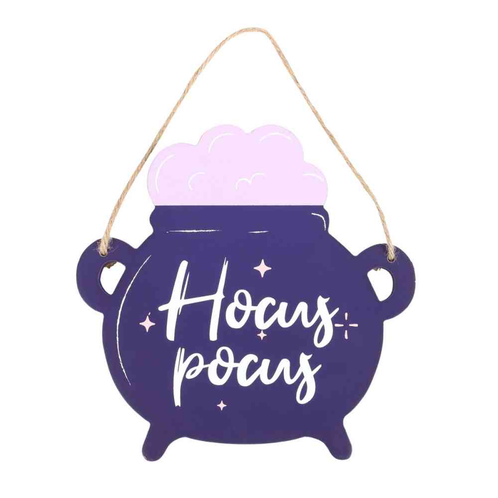 Something Different - Hocus Pocus Cauldron Shaped Decorative sign - Purple